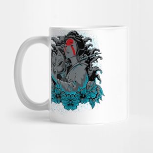 Geisha girl and Kitsune mask Mug